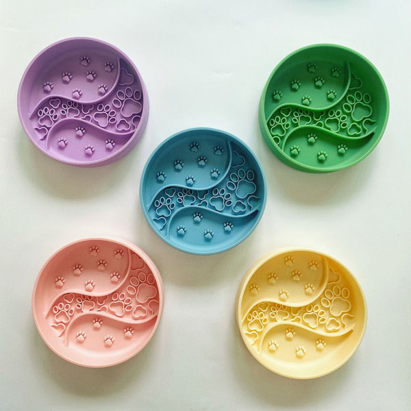 The Paw Print Slow Feeder Bowl