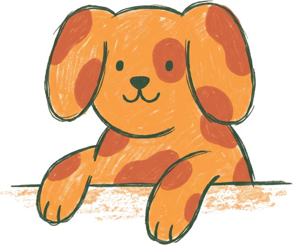 Friendly TrufflePup pup peeking over the signup box